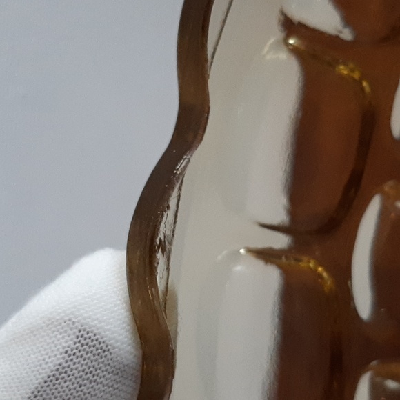 Vintage Yellow Federal Glass Yorktown Colonial Pressed Glass Cubed Compo… - Picture 7 of 12